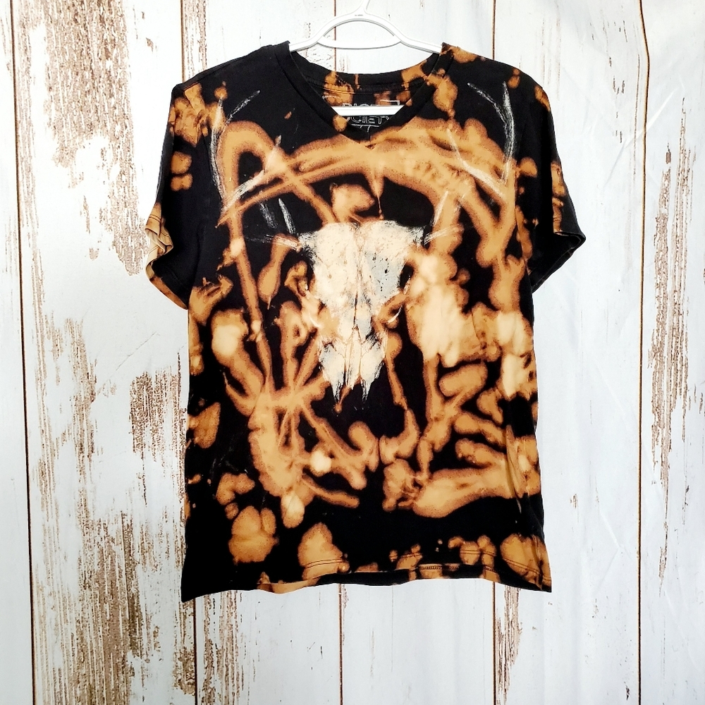 Edgy bleached graphic tee